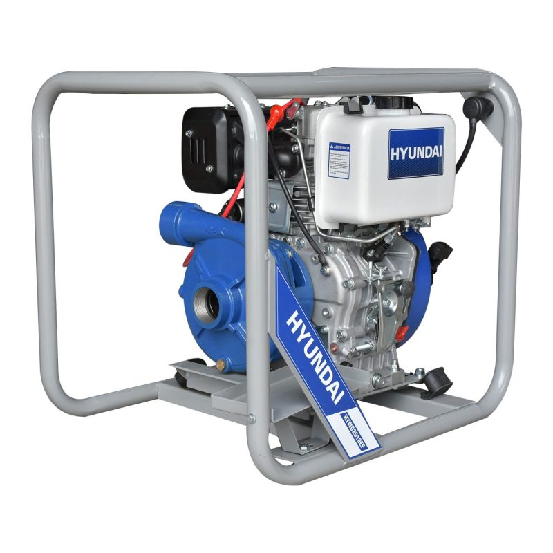 Bomba De Agua Agrícola Diésel De Alta Presión Hyundai 10 Hp 2×2 Pulgadas C/arranque Eléctrico 4 Tiempos – Hywd2010ef